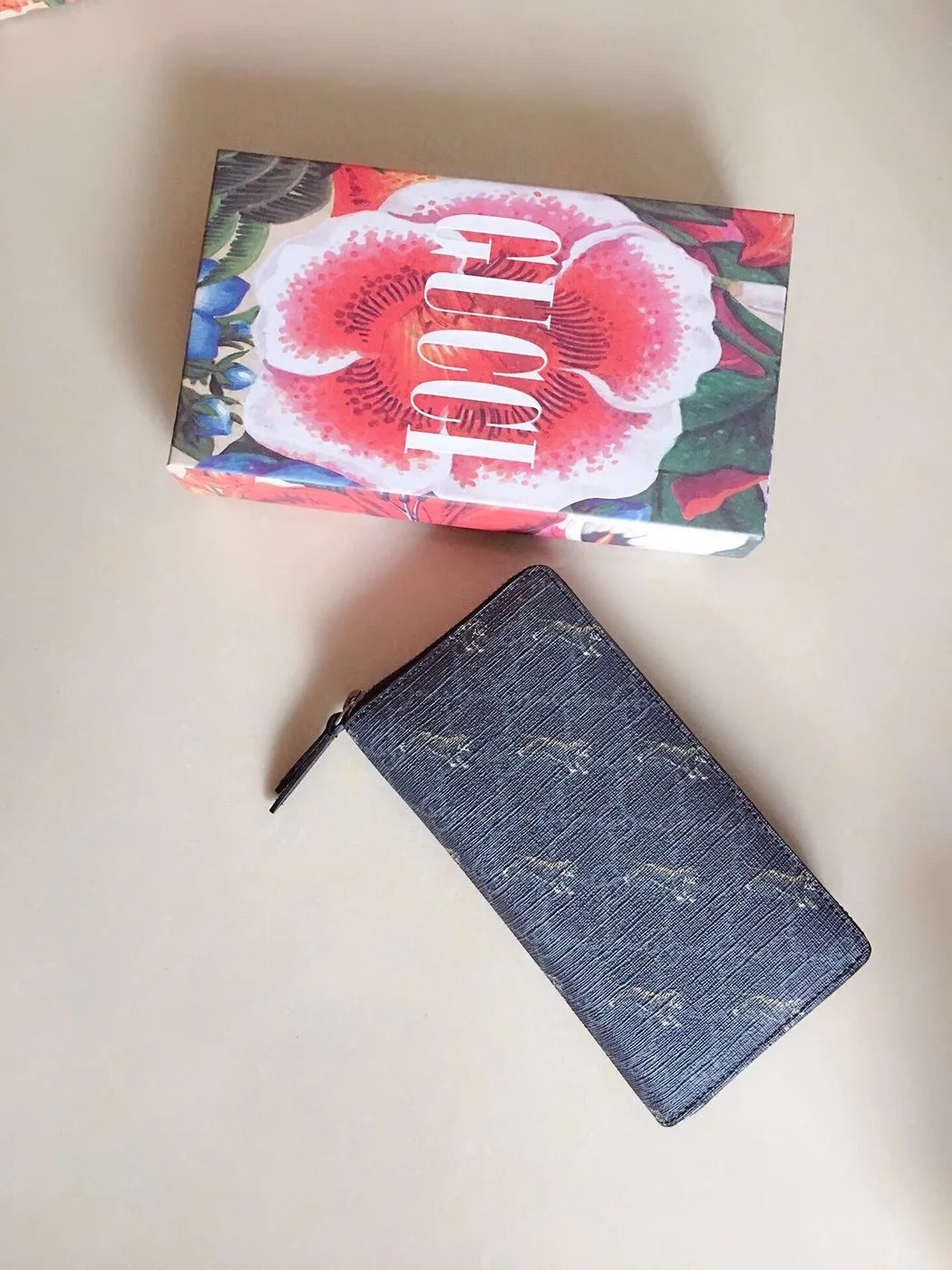 Gucci Ophidia GG Zip Around Wallet Light Blue / - Image 5