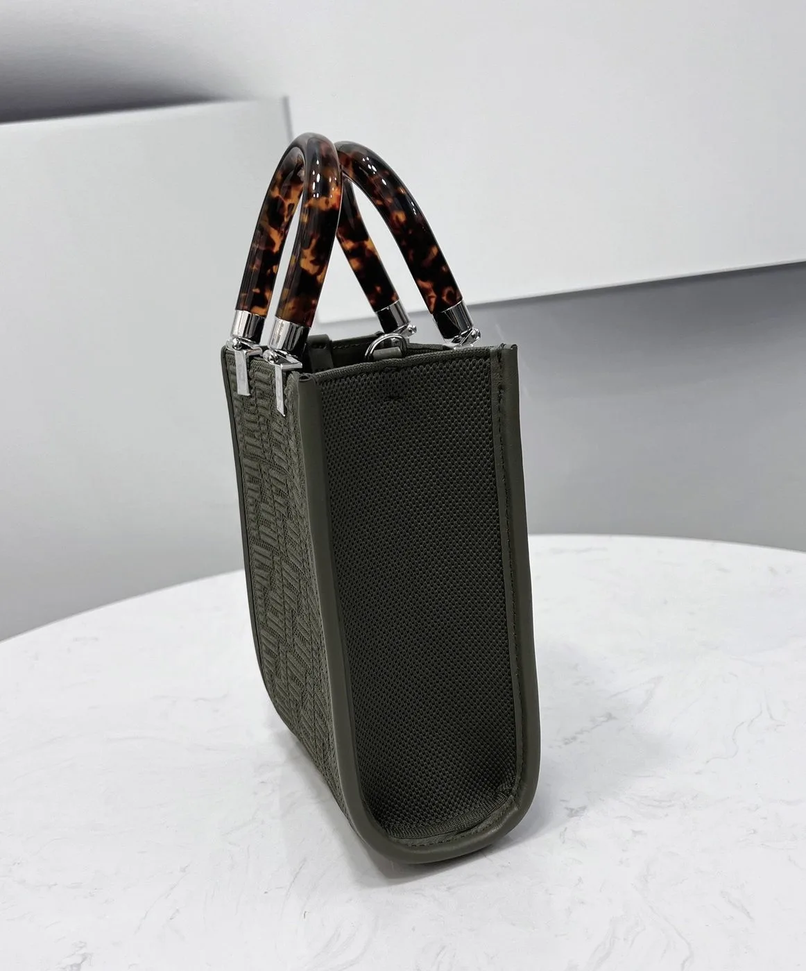 Alternative view of Fendi Mini Sunshine Shopper Black