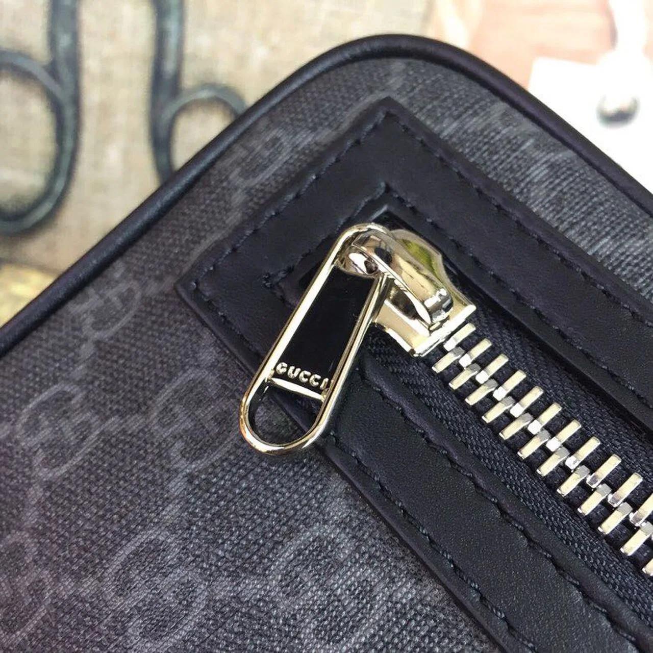 Gucci GG Black Belt Bag Black/Grey Soft GG Supreme Crafted / - Image 3
