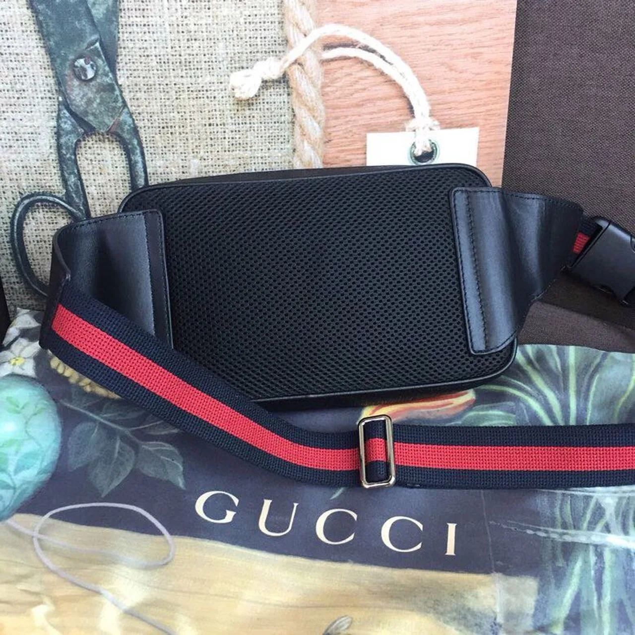 Gucci GG Black Belt Bag Black/Grey Soft GG Supreme Crafted / - Image 4