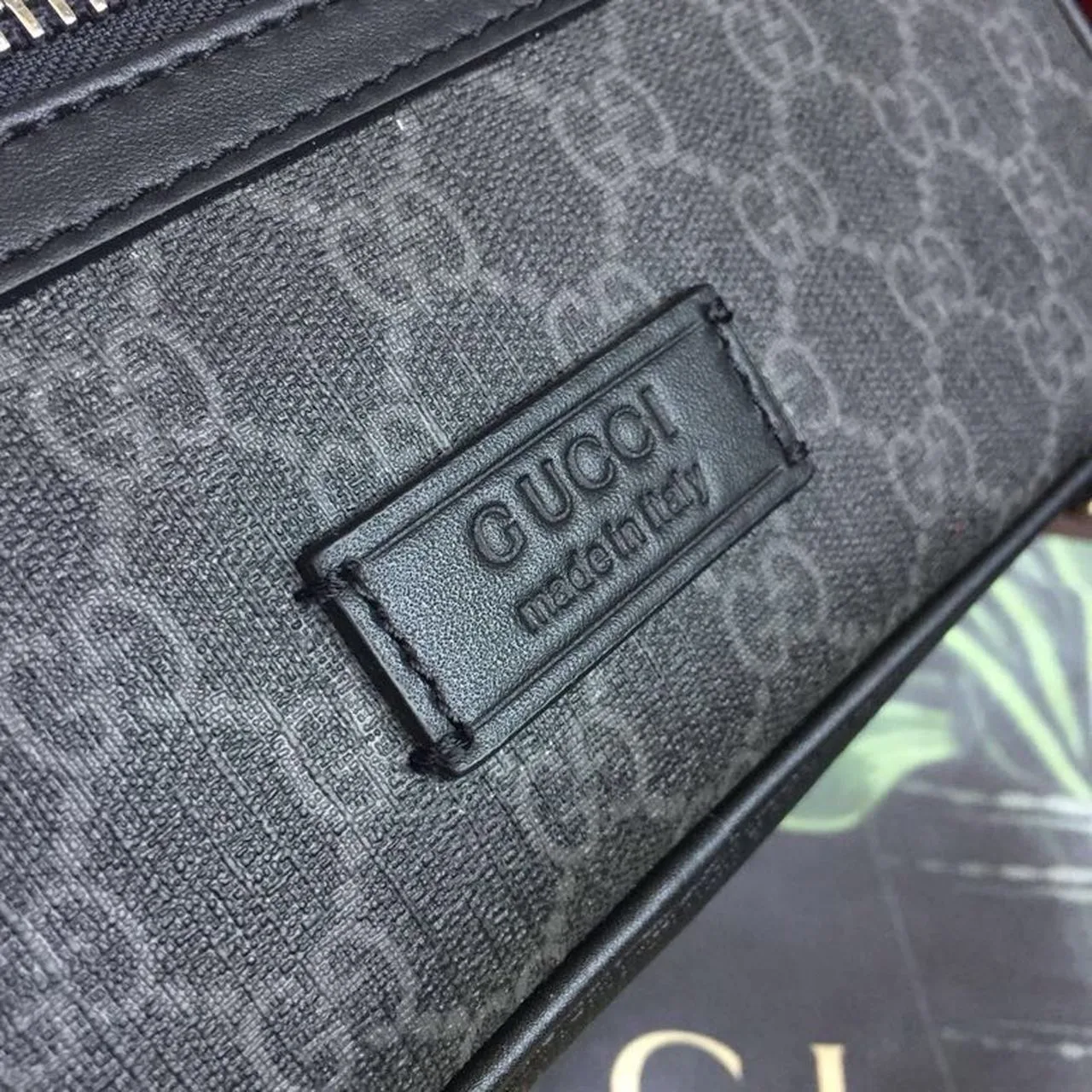Gucci GG Black Belt Bag Black/Grey Soft GG Supreme Crafted / - Image 5