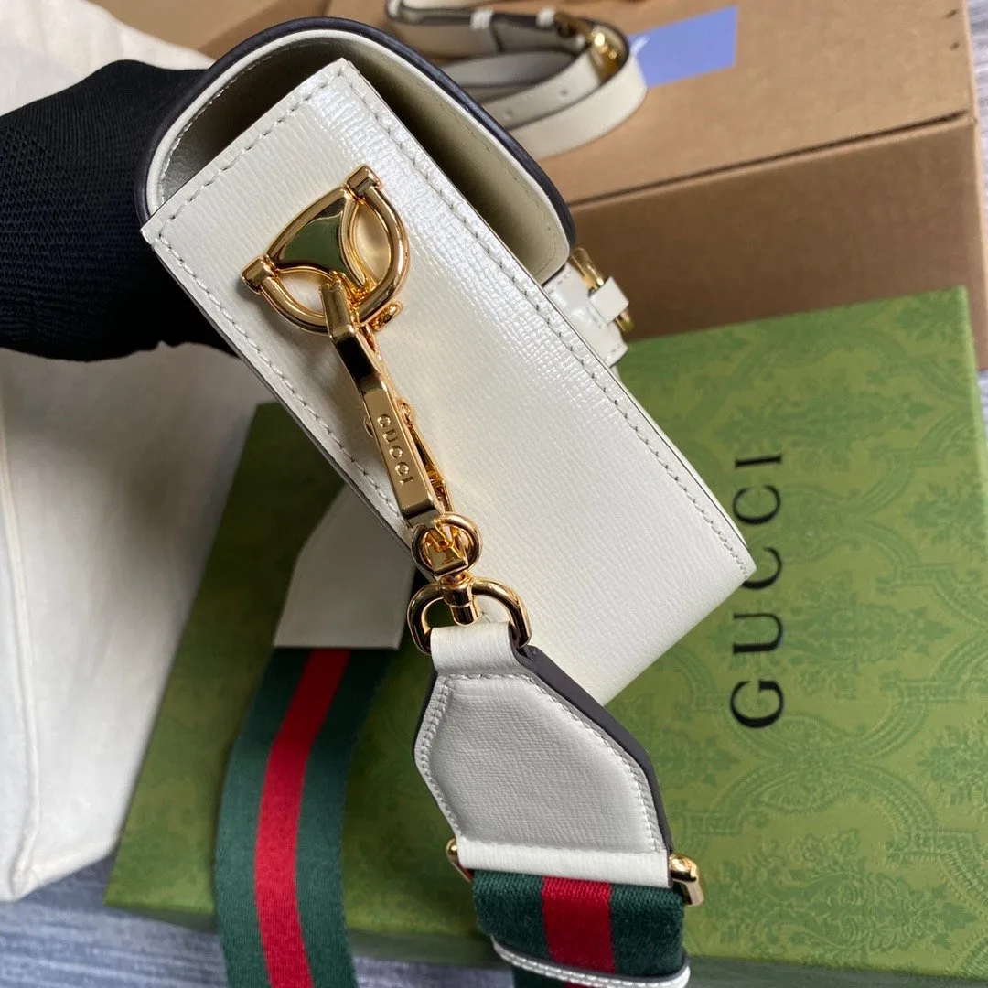 Gucci Horsebit 1955 Mini Bag White - Image 5