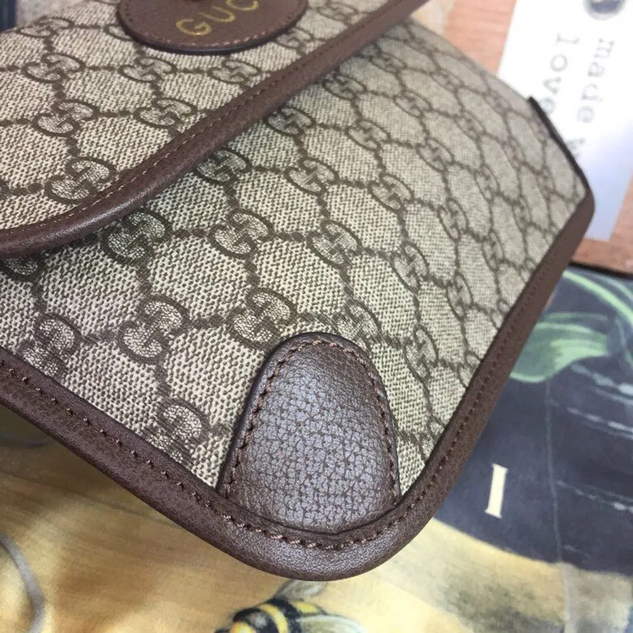 Gucci Neo Vintage GG Supreme Belt Bag Beige/ebony GG Supreme Canvas With Brown / - Image 5