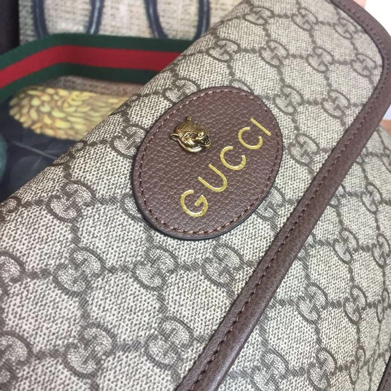 Gucci Neo Vintage GG Supreme Belt Bag Beige/ebony GG Supreme Canvas With Brown / - Image 8