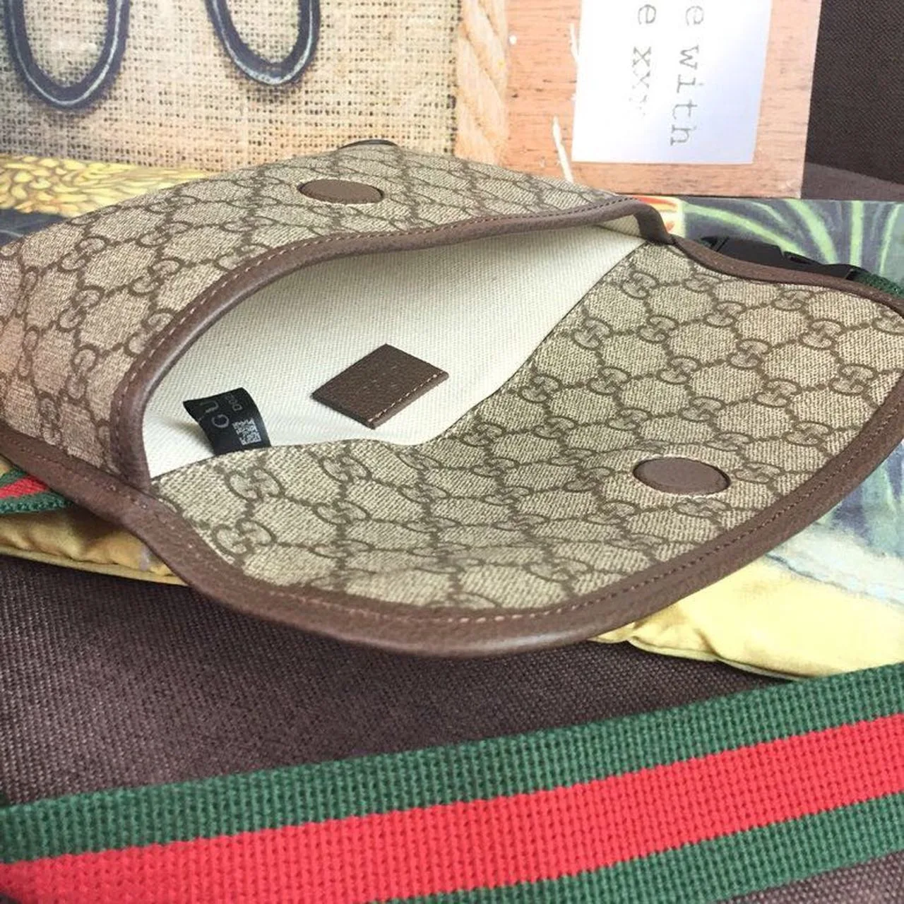 Gucci Neo Vintage GG Supreme Belt Bag Beige/ebony GG Supreme Canvas With Brown / - Image 7