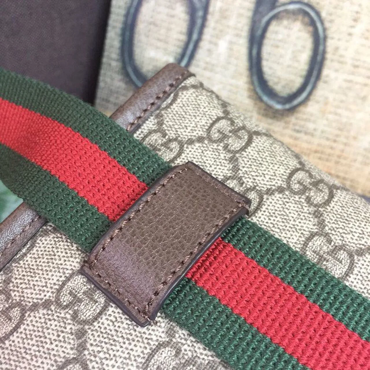 Gucci Neo Vintage GG Supreme Belt Bag Beige/ebony GG Supreme Canvas With Brown / - Image 9