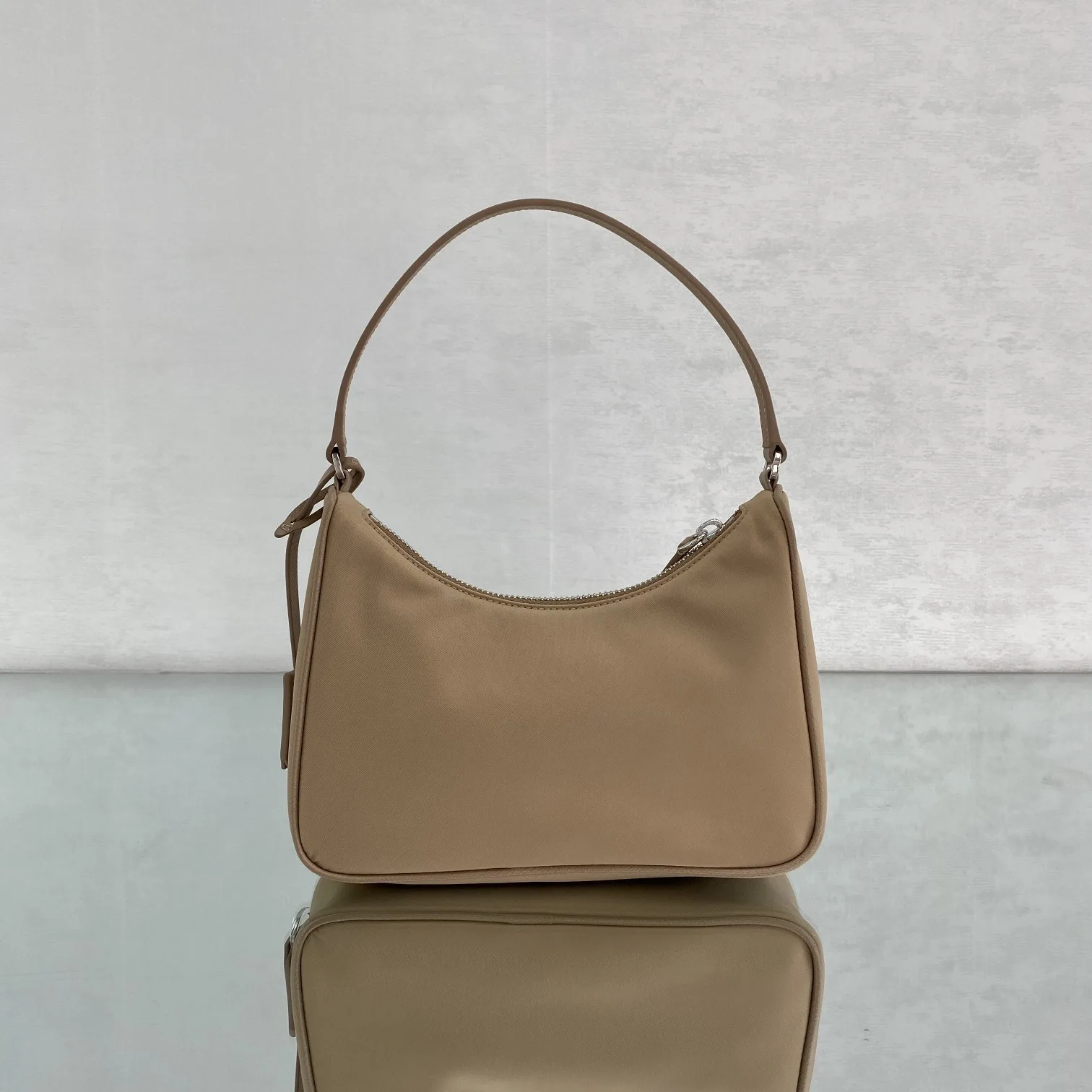 Prada Re- 2005 Re-Nylon Mini Bag Beige - Image 4