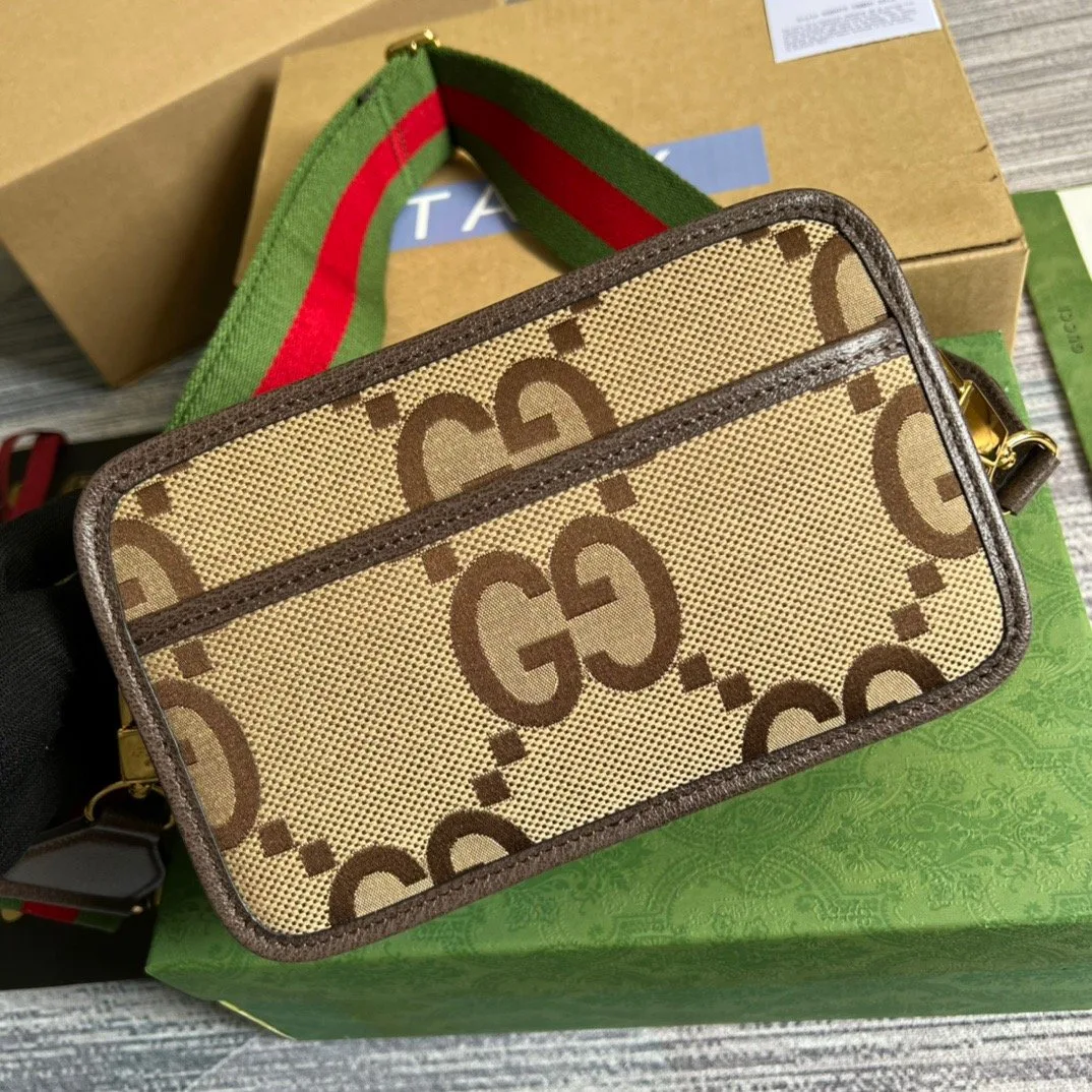 Gucci Jumbo GG Mini Bag Camel And Ebony Jumbo GG Canvas / - Image 7