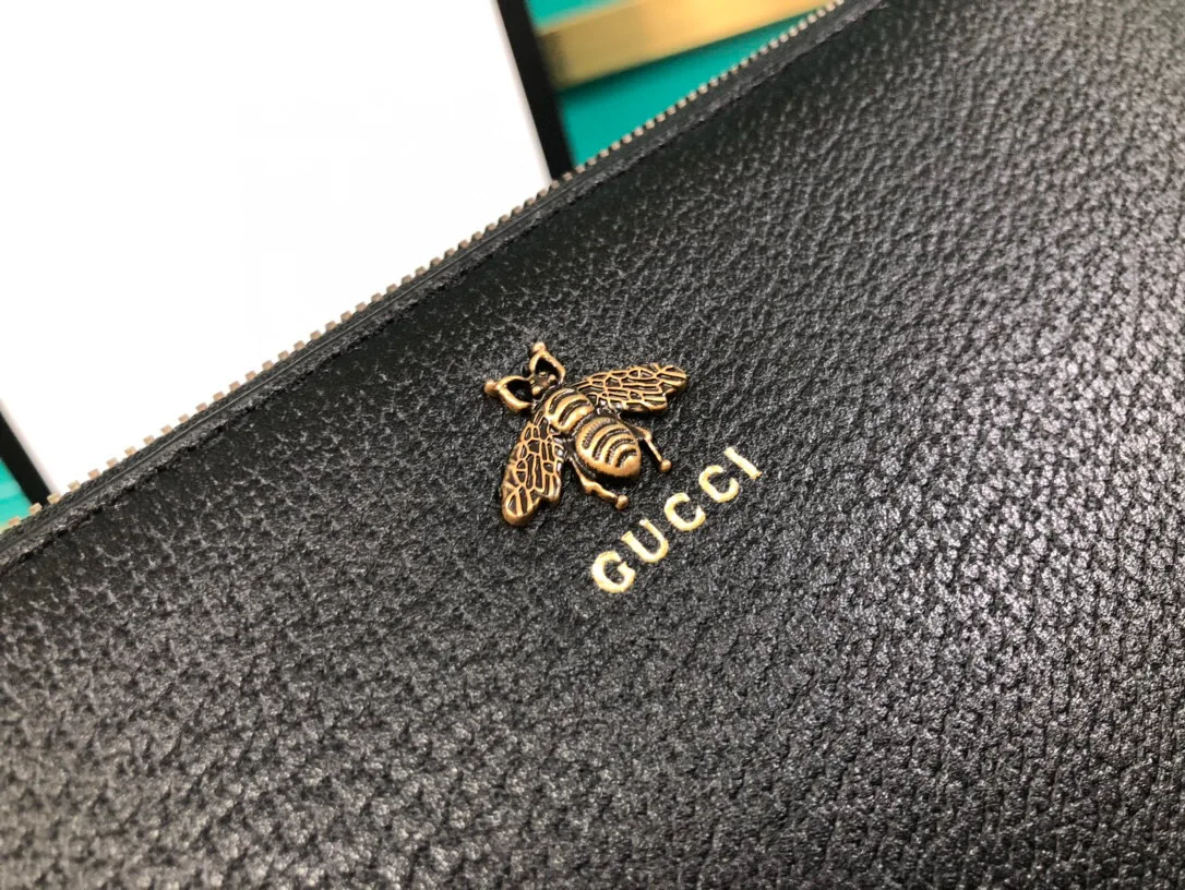 Gucci Animalier Pouch Black with Bee Detail , Men’s Pouch / GG - Image 5