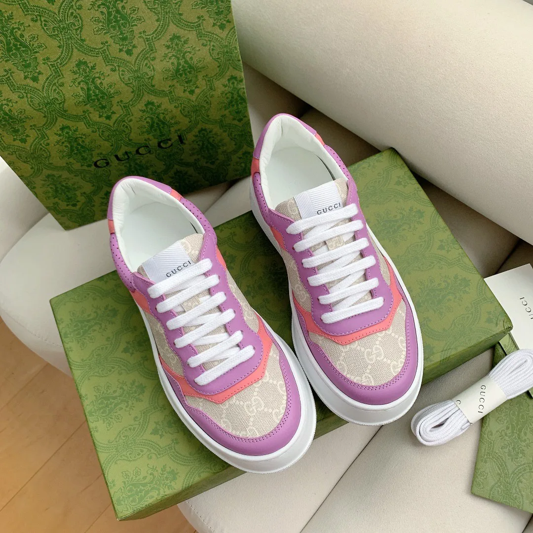 Alternative view of Gucci Men’s GG Sneaker Pink And Purple Supreme