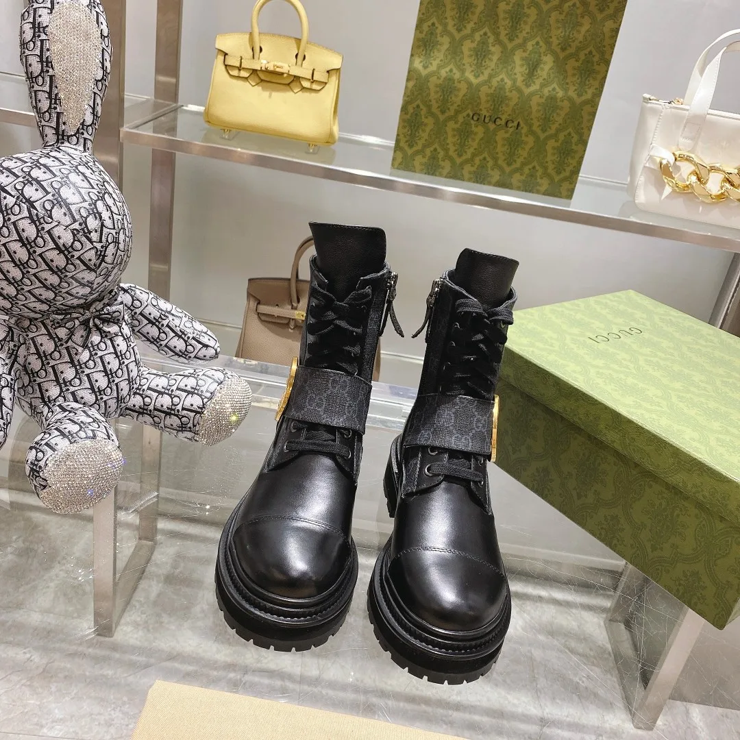 Alternative view of Gucci Blondie Women’s Ankle Boots Black