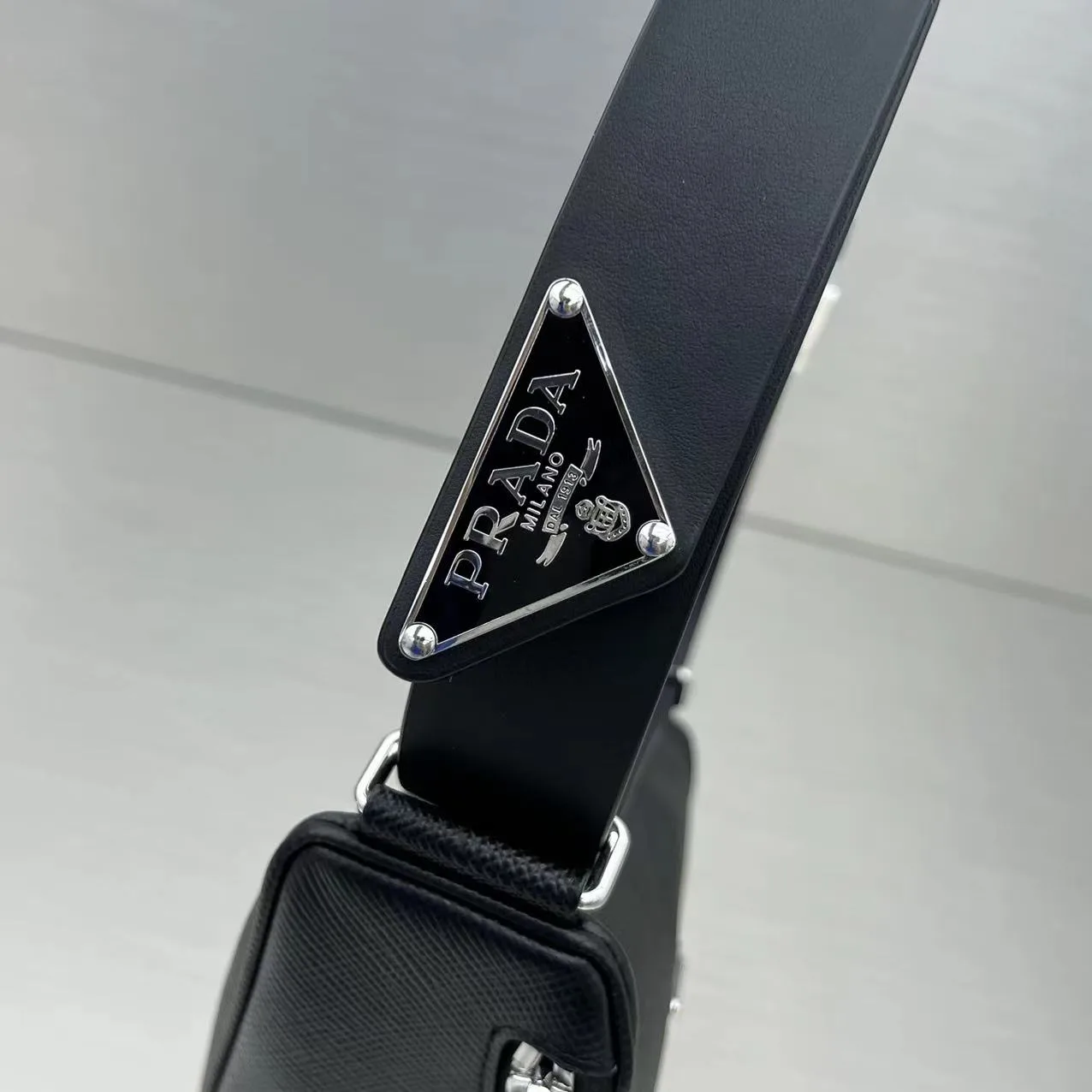Prada Triangle Mini Bag Black - Image 2