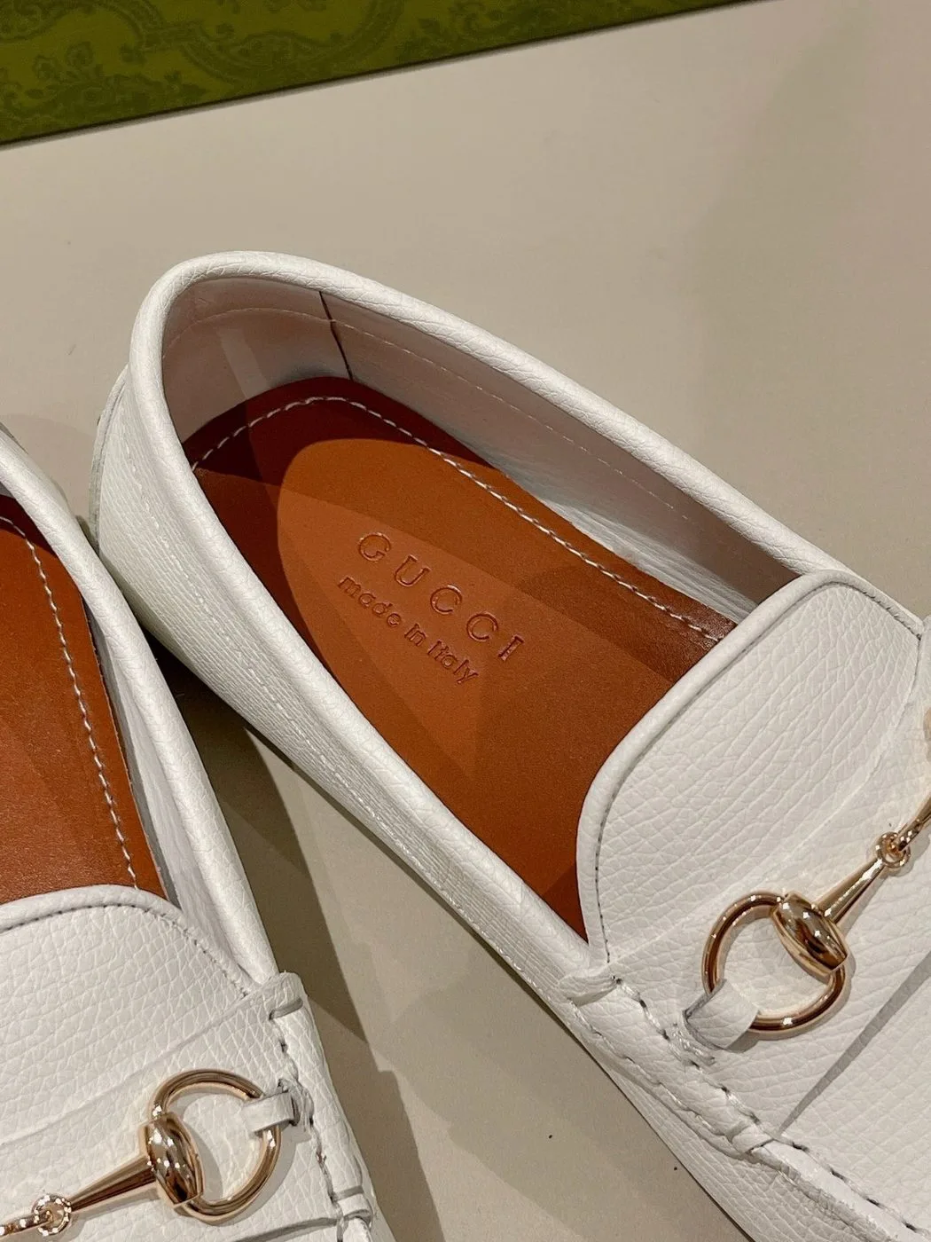 Gucci Men’s Horsebit Driver White - Image 3