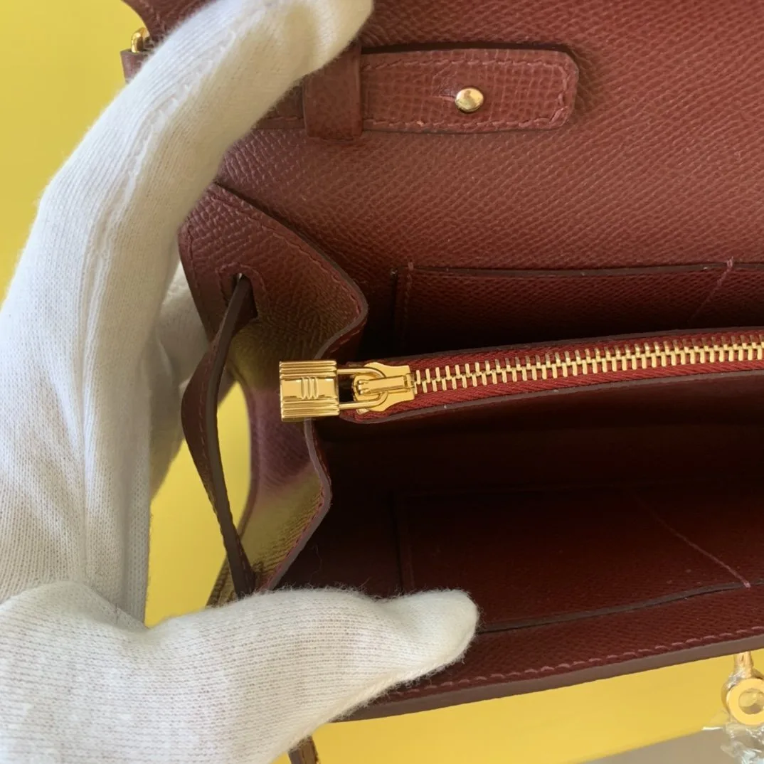Alternative view of Hermes Kelly Wallet To Go Woc Epsom Wine