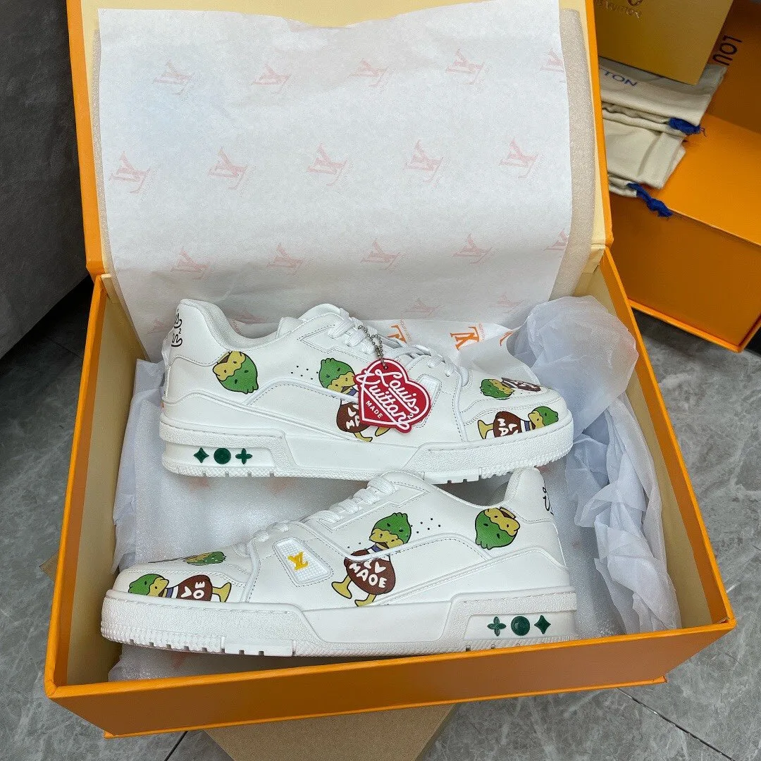 Louis Vuitton Trainer Sneaker White Nigo/Virgil Abloh LV 1A9JC5 - Image 9