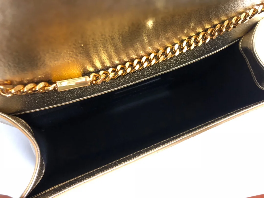 Saint Laurent Kate Chain Wallet With Tassel / Yellow Copper - Image 3