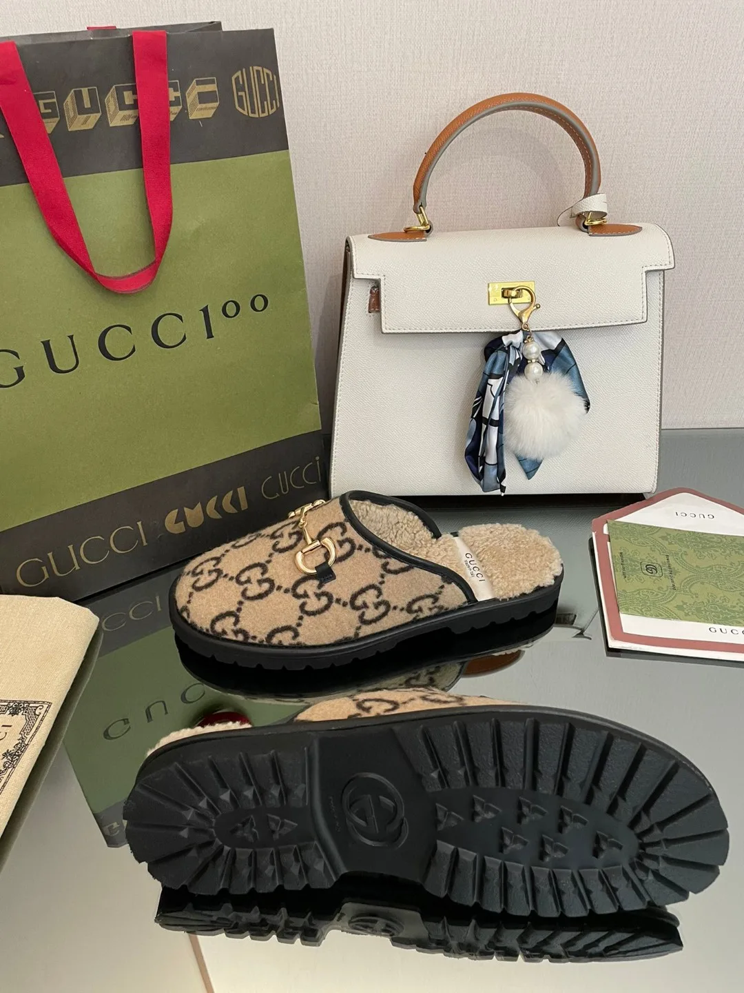 Gucci Men’s GG Slipper With Horsebit Brown GG Shoes - Image 8
