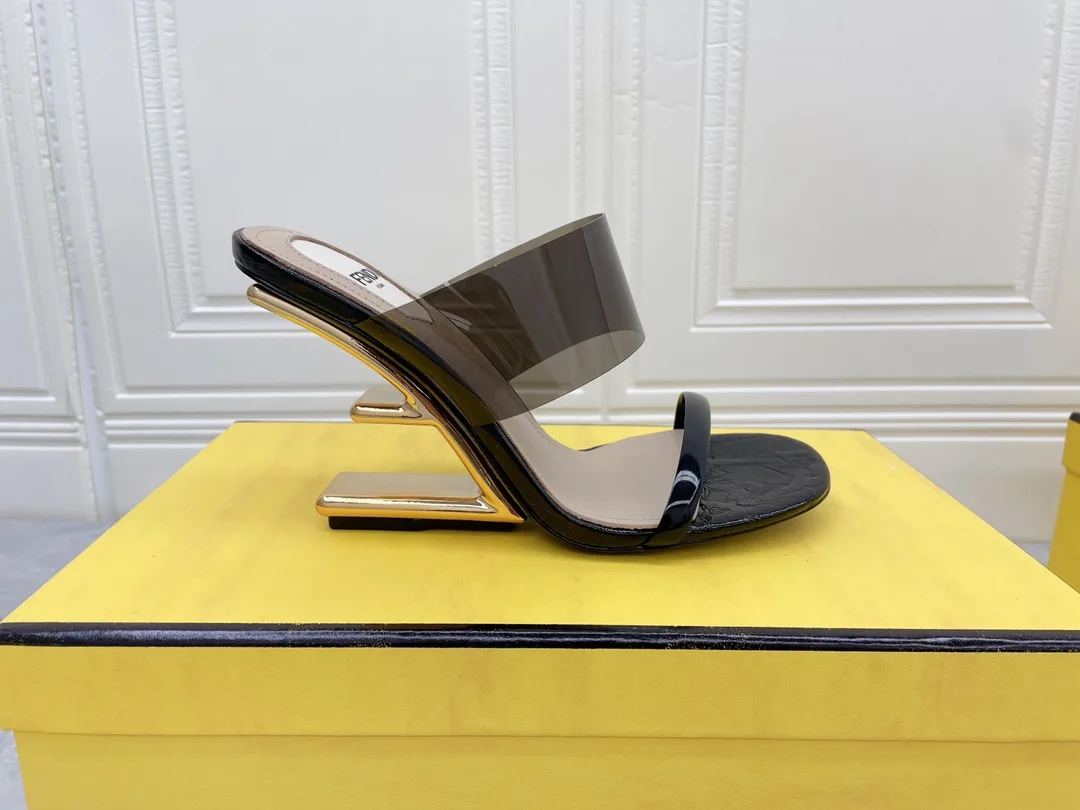 Alternative view of Fendi First Black Transparent High-Heeled Sandals