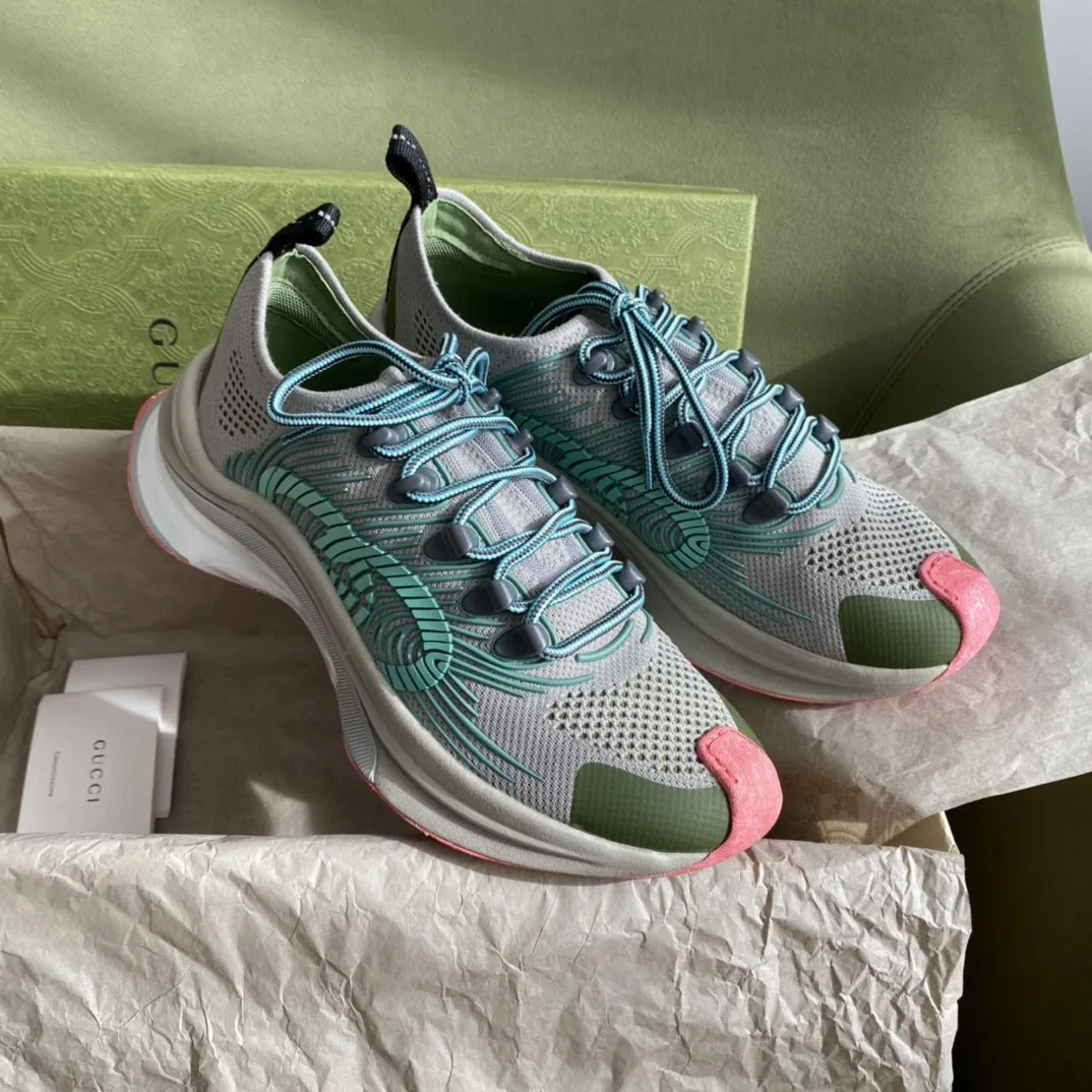 Gucci Run Men’s Sneaker Gray Orange