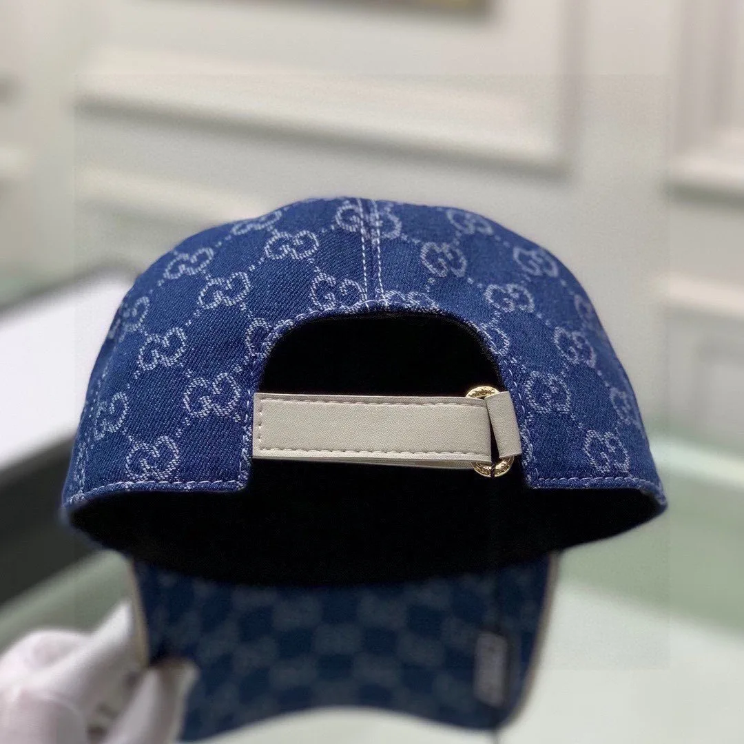 Gucci Denim Baseball Hat Blue GG - Image 4