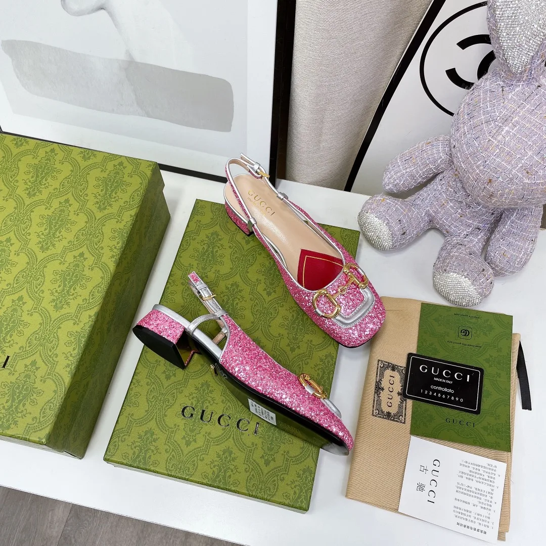 Gucci Lovelight Slingback With Horsebit Silver - Image 5