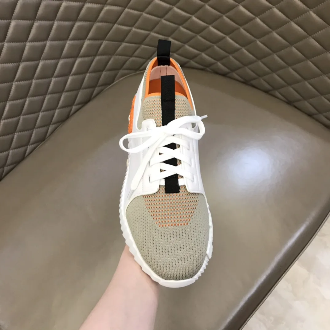 Hermes Depart Sneakers White/ Light Grey - Image 5