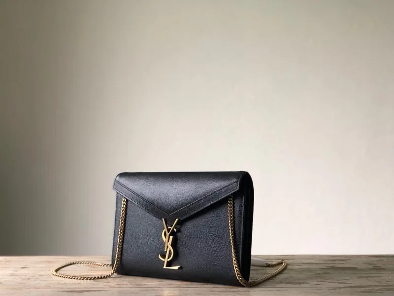 Alternative view of Saint Laurent Cassandra Flap-Front Crossbody Bag Black / YSL