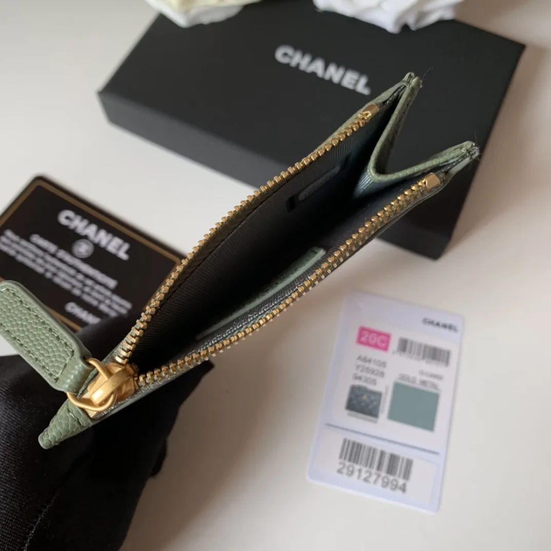 Chanel Flat Card Holder Olive Bag / - Image 4