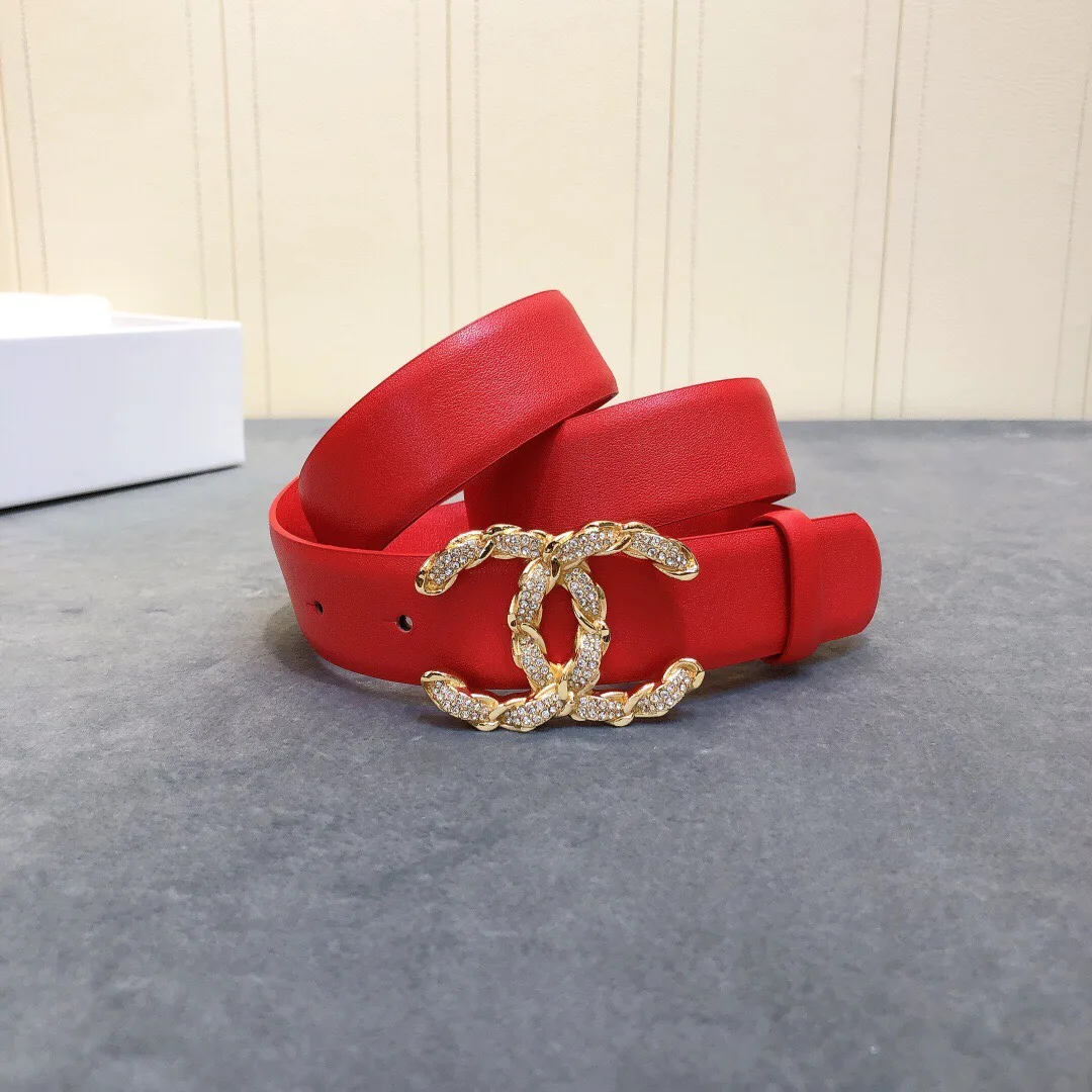 Chanel Belt With Double C Buckle Red Women - Image 3