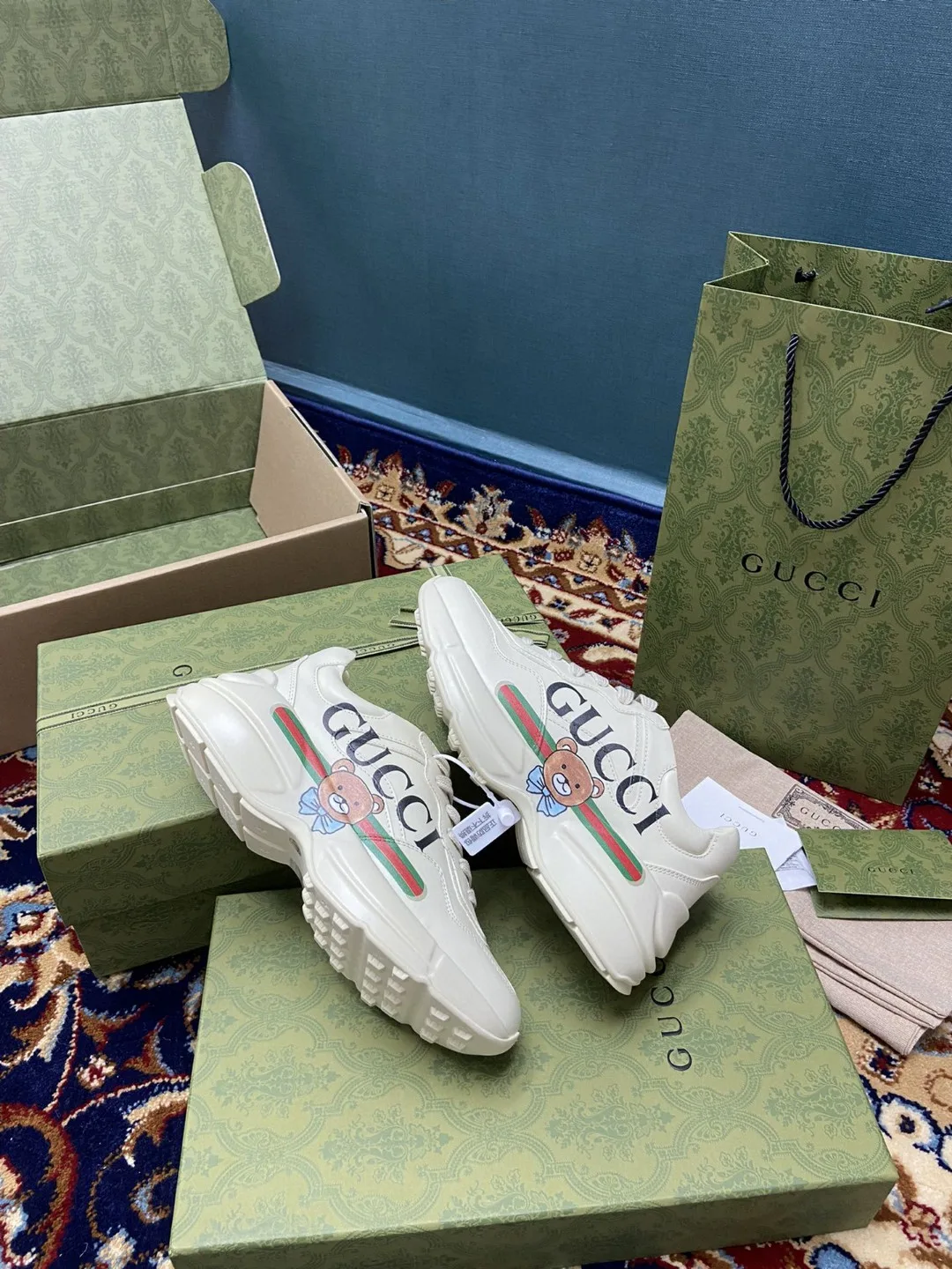 Gucci KAI x Gucci Rhyton Sneaker White Ivory - Image 8