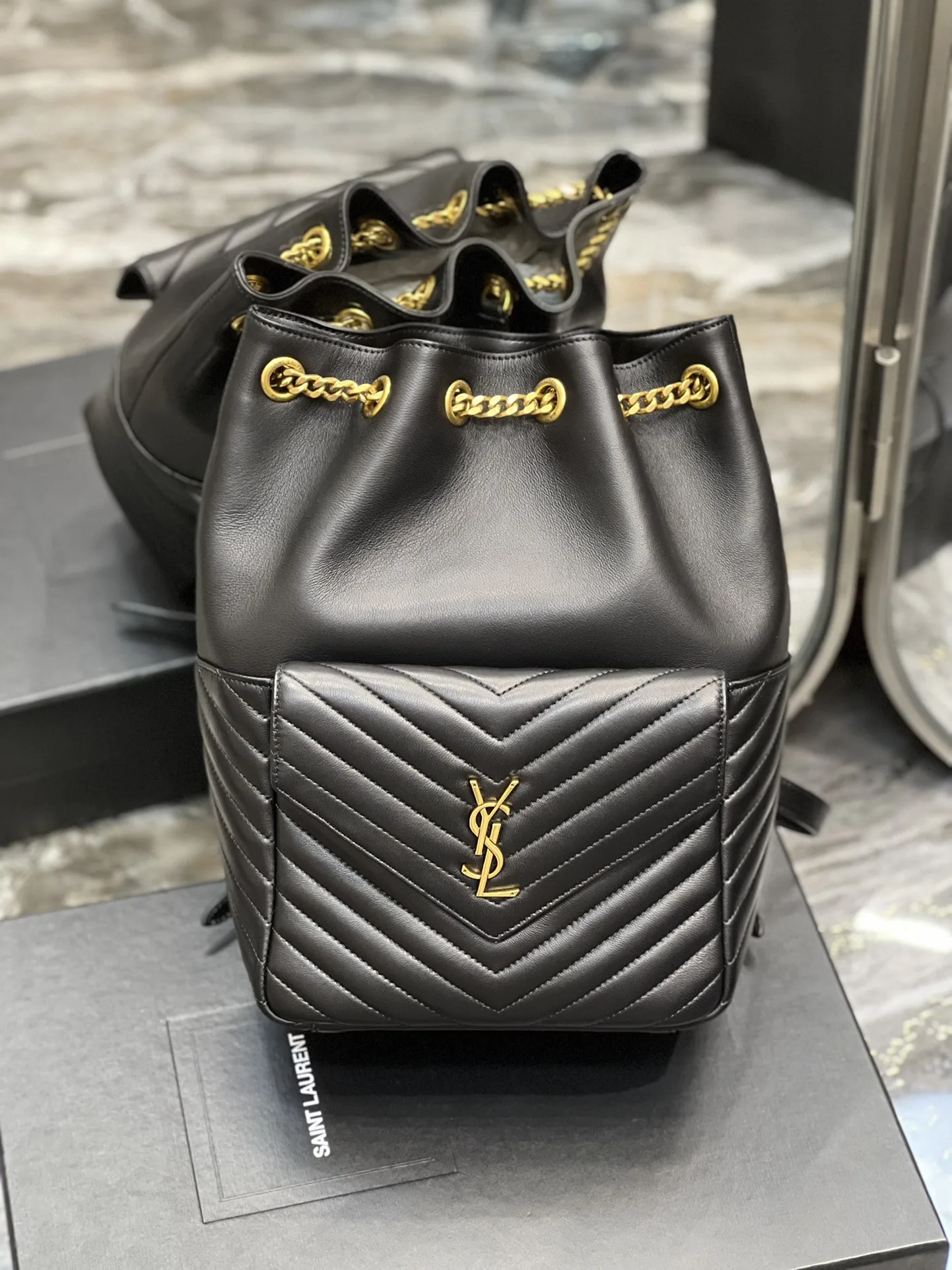 Saint Laurent JOE Backpack Black - Image 7