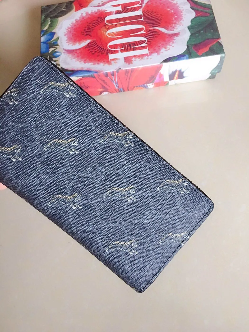 Gucci Ophidia GG Zip Around Wallet Light Blue / - Image 8