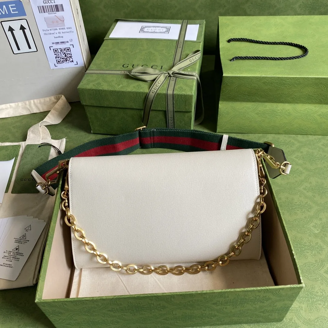 Alternative view of Gucci Horsebit 1955 Small Bag White / GG