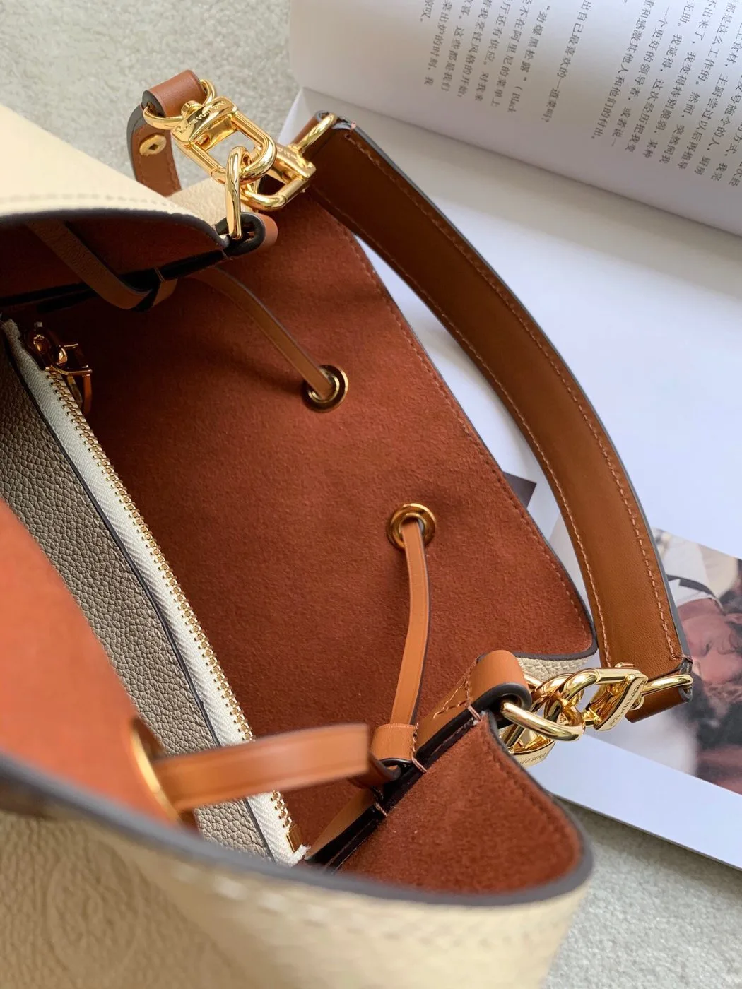 Alternative view of Louis Vuitton NeoNoe MM Bucket Bag Monogram Empreinte Creme