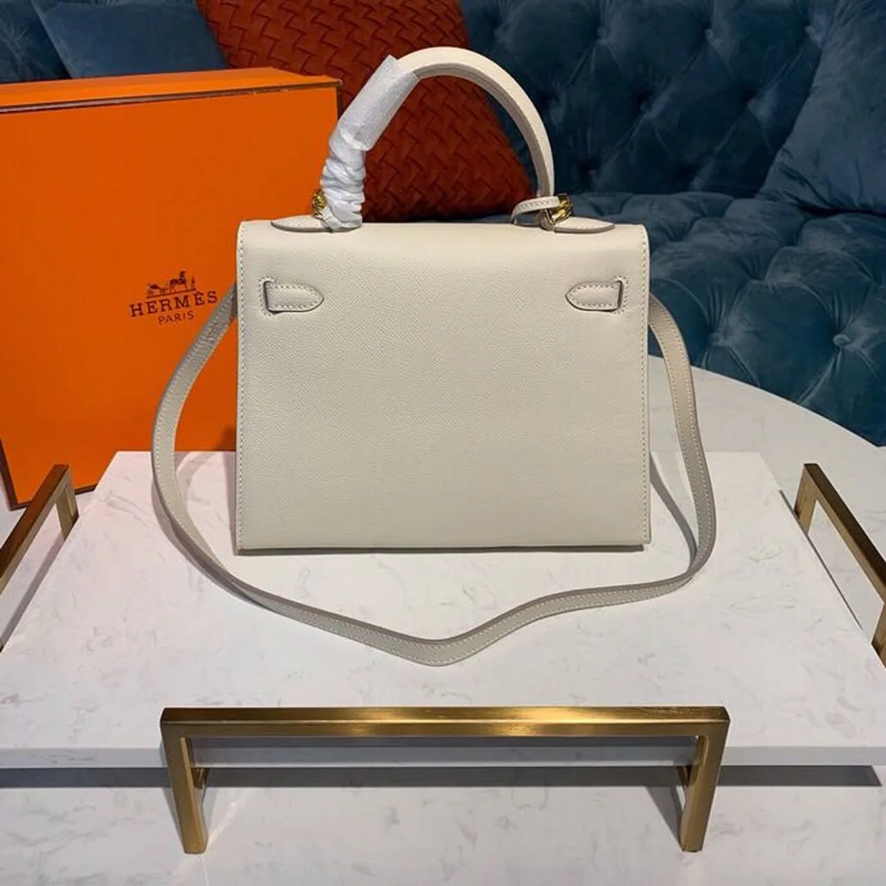 Hermes Kelly Craie Gold Toned Hardware / - Image 4