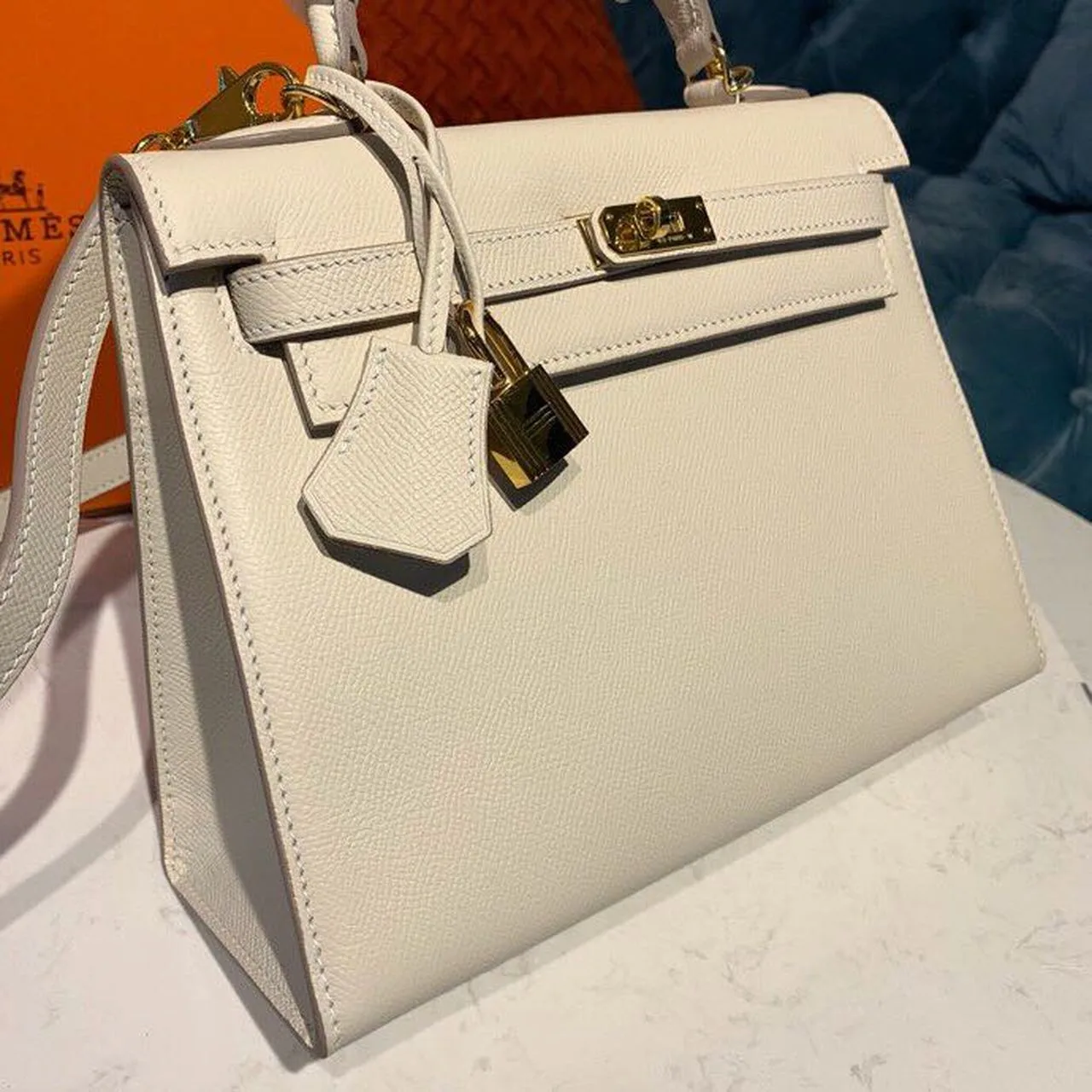 Hermes Kelly Craie Gold Toned Hardware / - Image 6