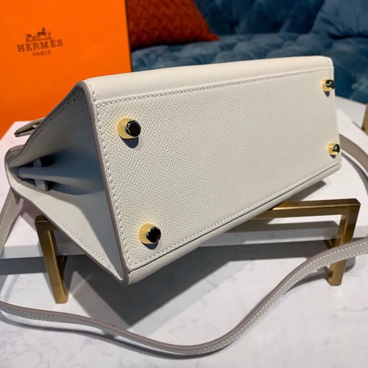 Hermes Kelly Craie Gold Toned Hardware / - Image 7
