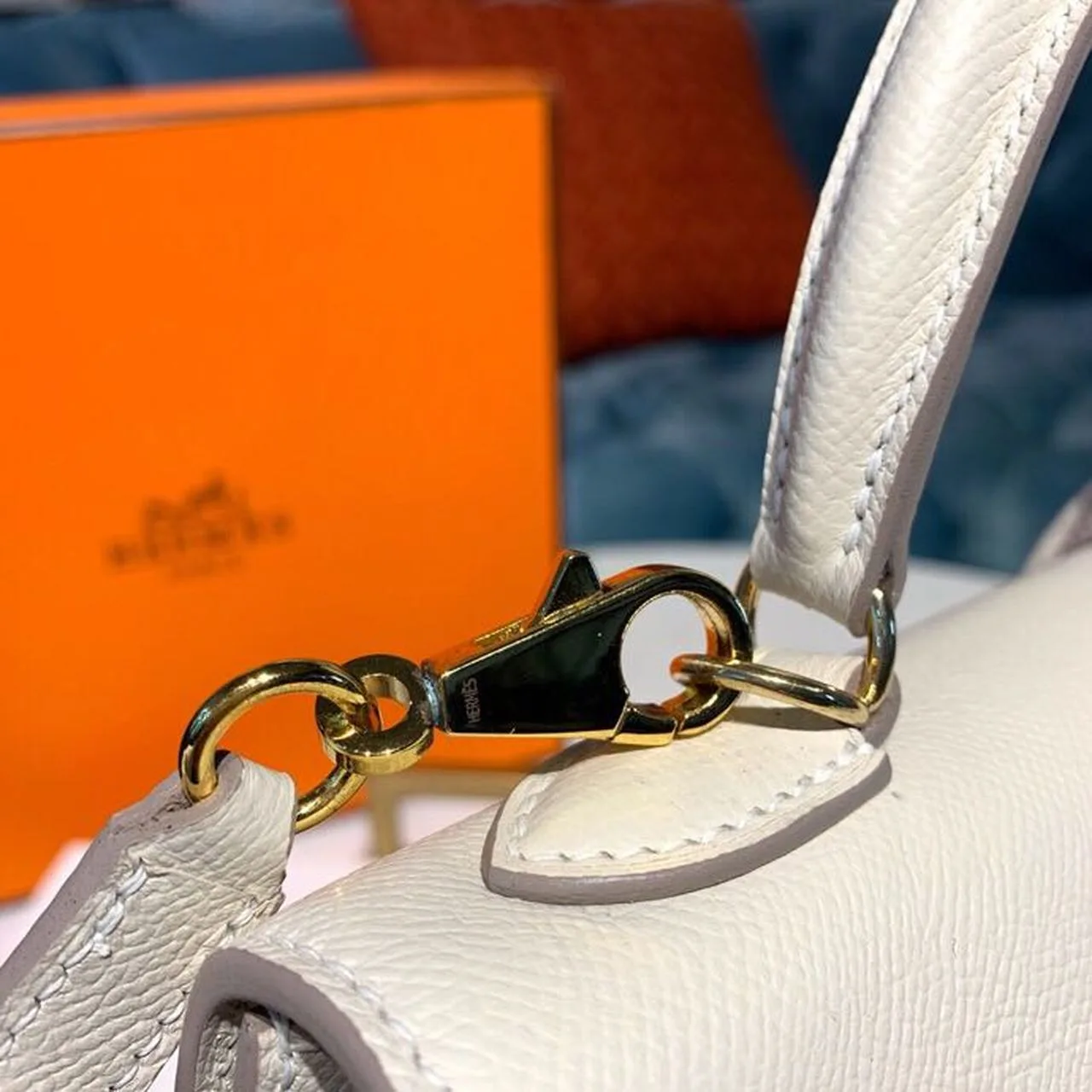 Hermes Kelly Craie Gold Toned Hardware / - Image 9