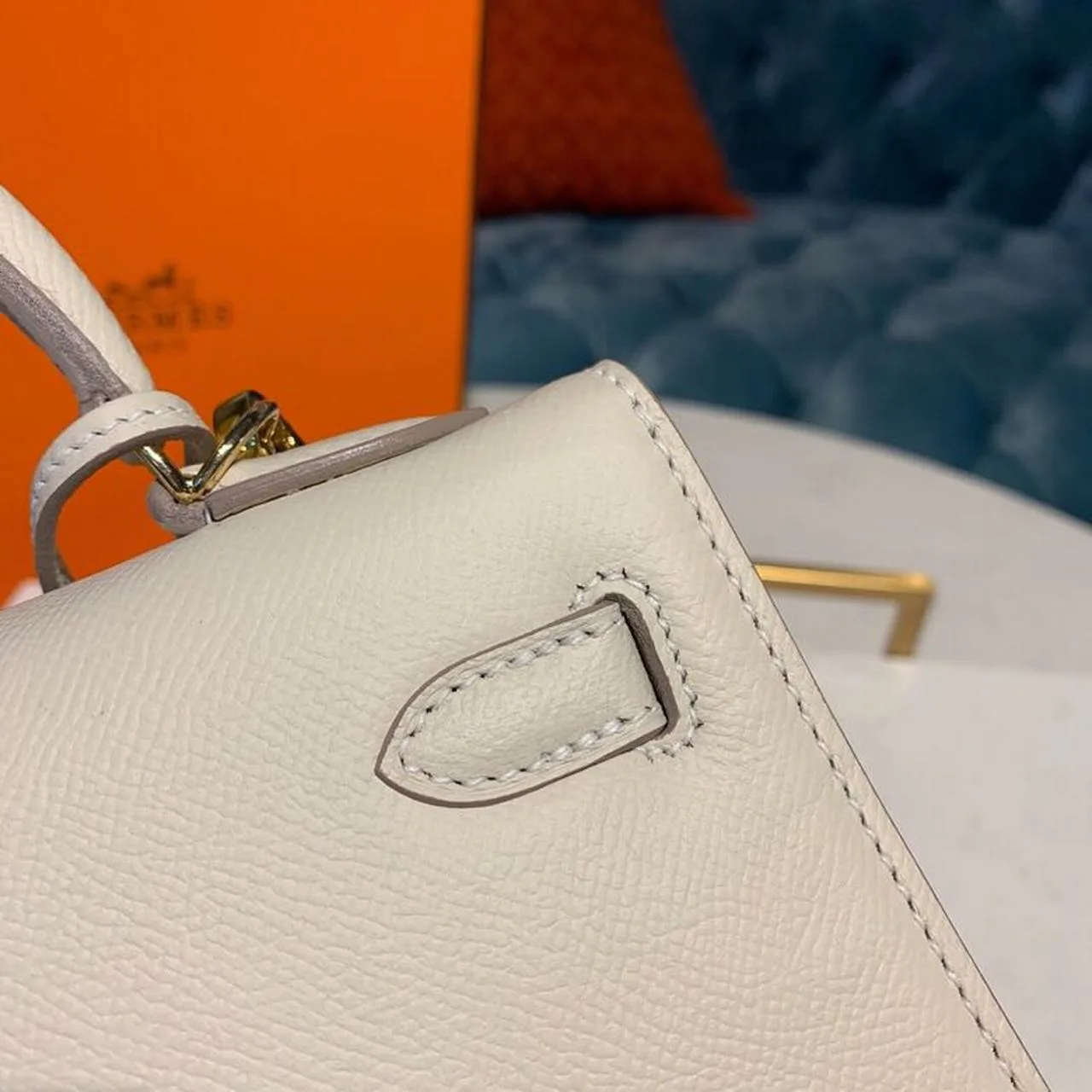 Hermes Kelly Craie Gold Toned Hardware / - Image 10