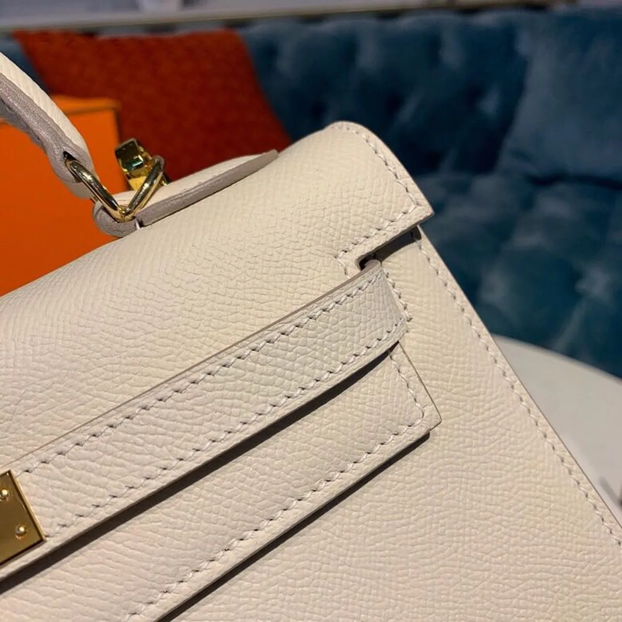 Hermes Kelly Craie Gold Toned Hardware / - Image 13