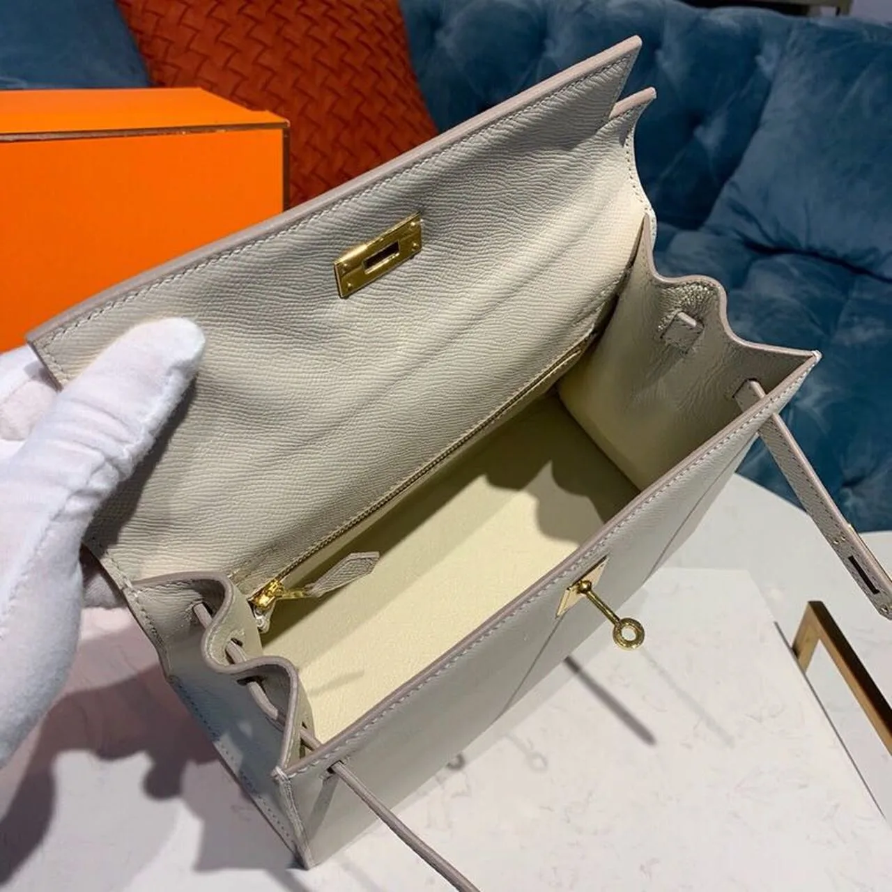 Hermes Kelly Craie Gold Toned Hardware / - Image 17