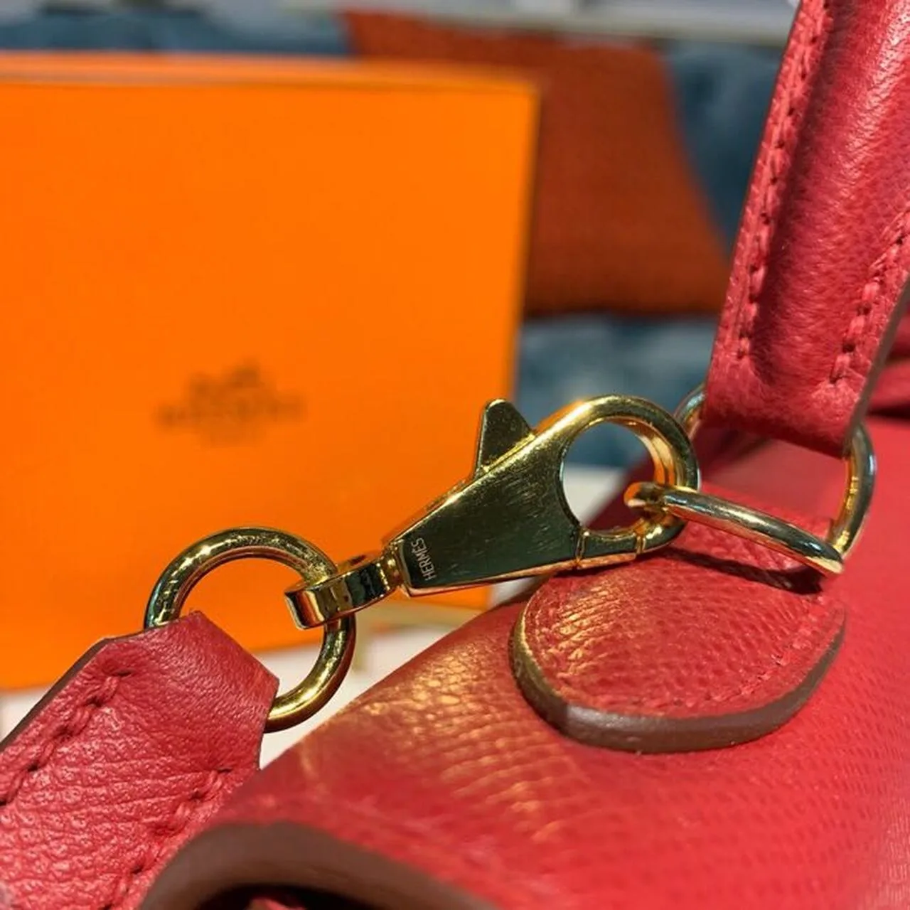 Hermes Kelly Tomate Gold Toned Hardware / - Image 5