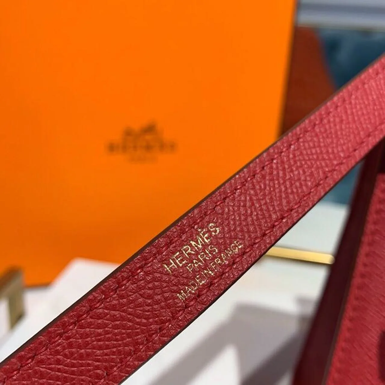 Hermes Kelly Tomate Gold Toned Hardware / - Image 6