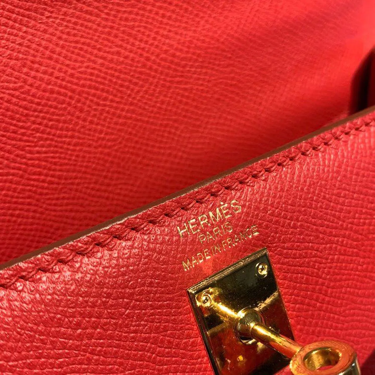 Hermes Kelly Tomate Gold Toned Hardware / - Image 11