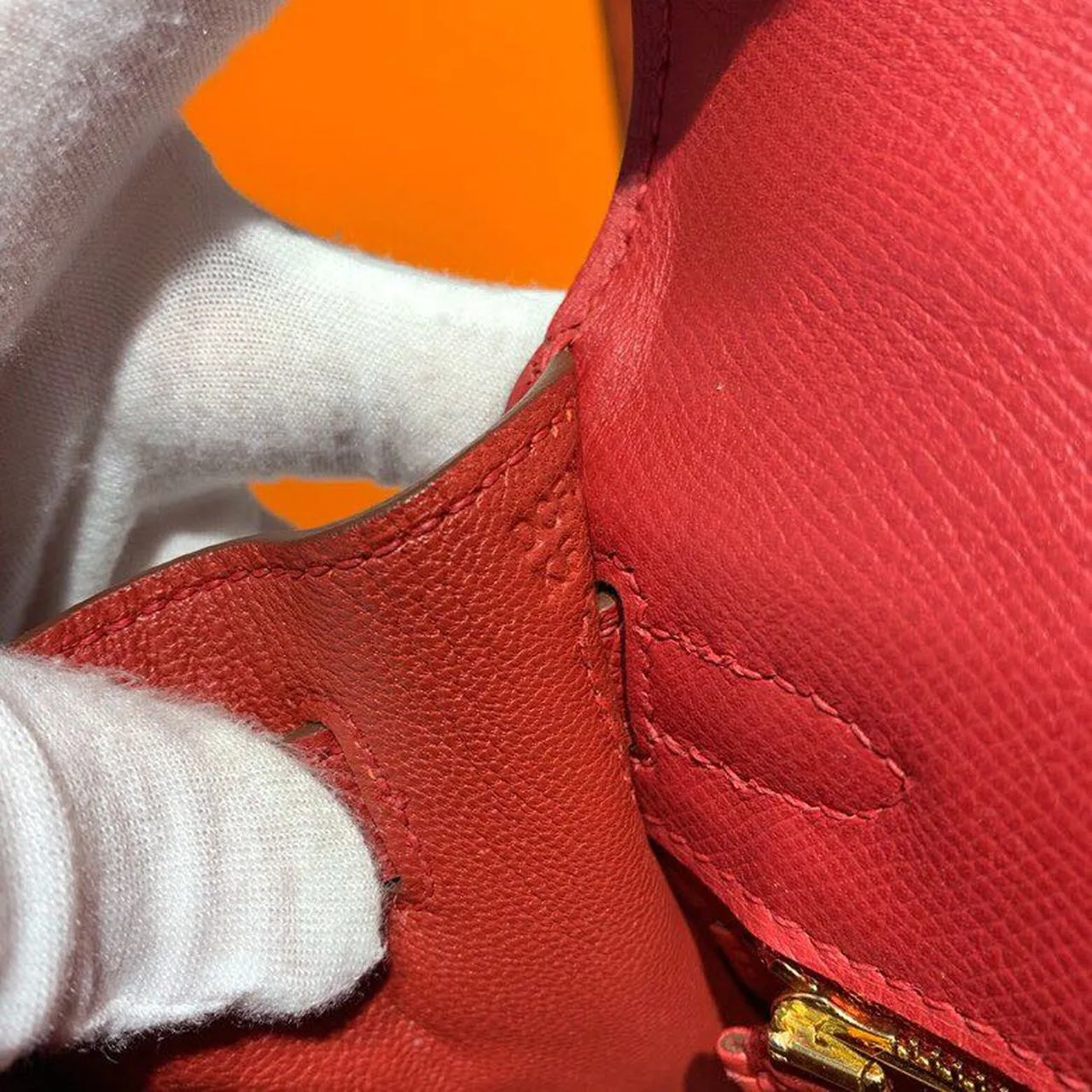 Hermes Kelly Tomate Gold Toned Hardware / - Image 10