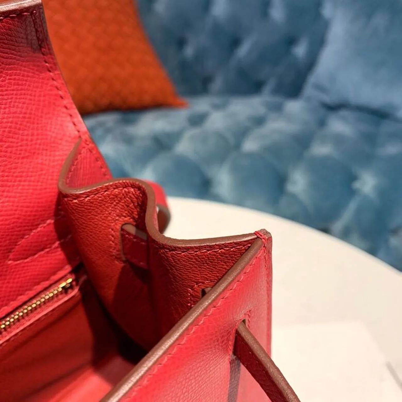 Hermes Kelly Tomate Gold Toned Hardware / - Image 17