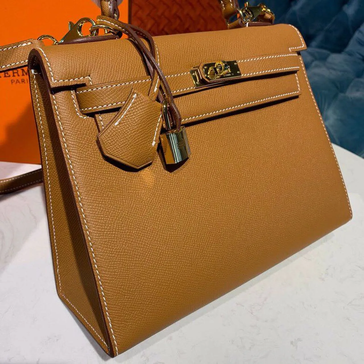 Hermes Kelly Gold Gold Toned Hardware / - Image 5