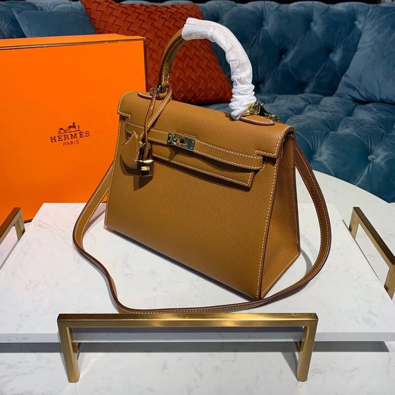 Hermes Kelly Gold Gold Toned Hardware / - Image 4
