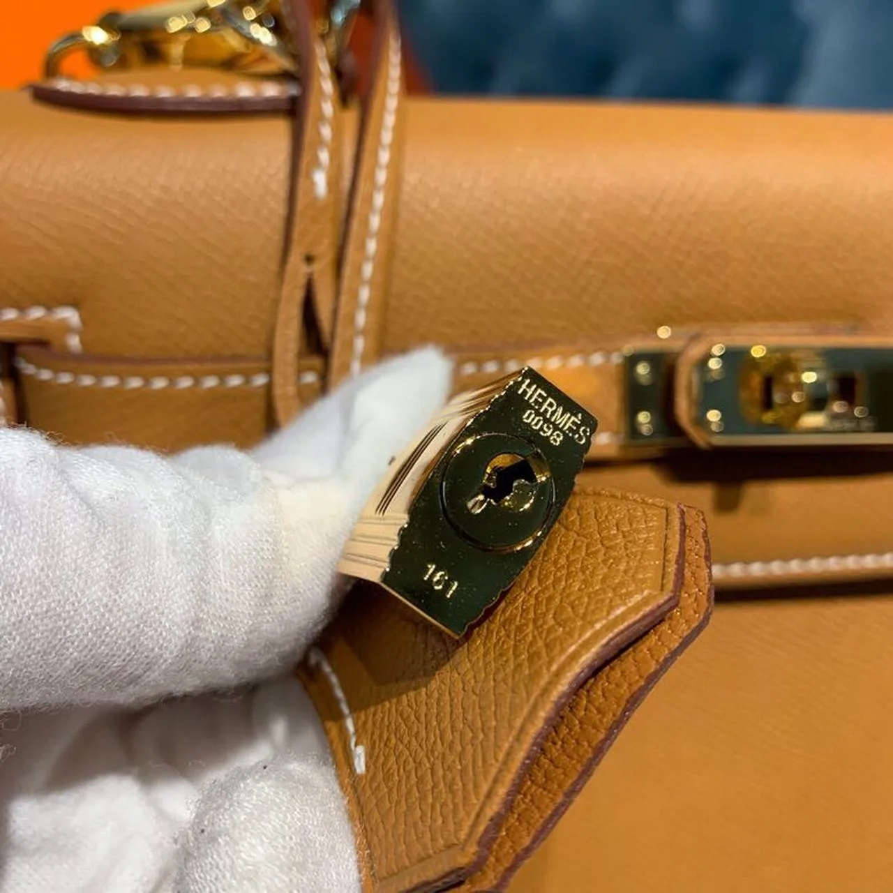 Hermes Kelly Gold Gold Toned Hardware / - Image 9