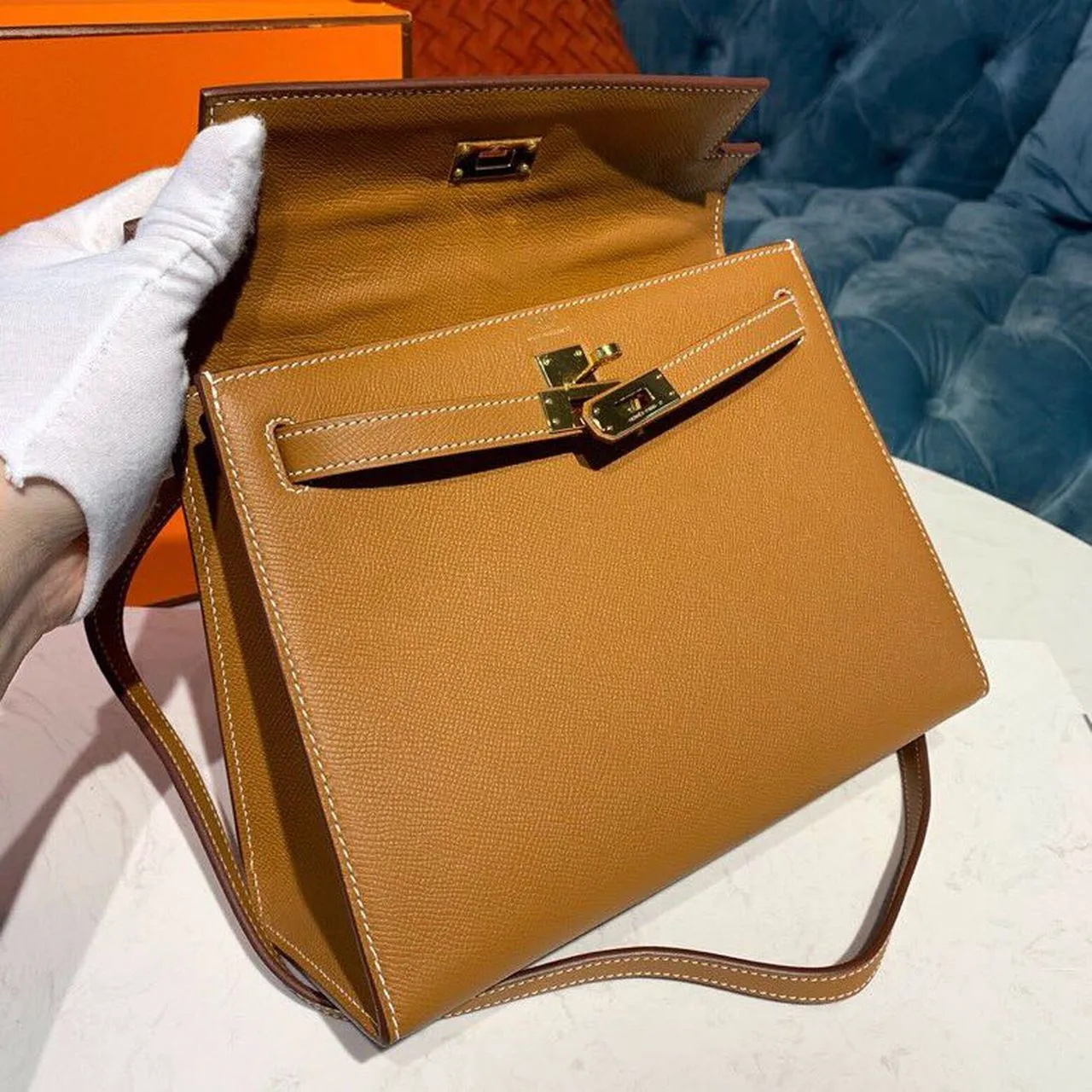 Hermes Kelly Gold Gold Toned Hardware / - Image 15